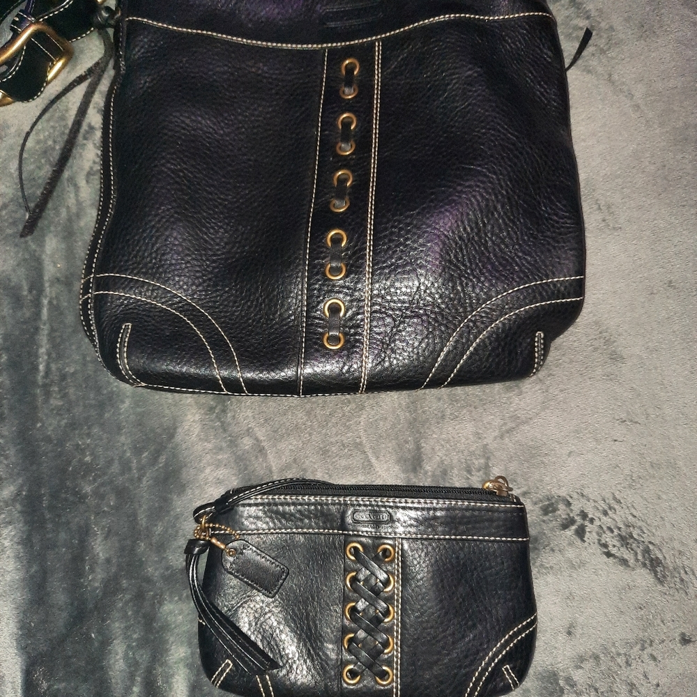 Coach Leather Purse with Wallet